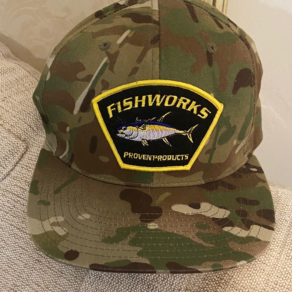 Fishworks Camo Cap for Fishing Enthusiasts Snap Back